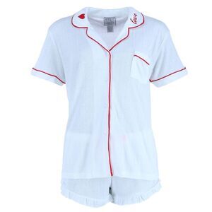 Mentally Exhausted Women's Pointelle Short Sleeve Pajama Set